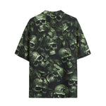 Hawaiian Shirt Camo Skulls Motifs