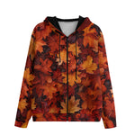 Men's Zip Up Hoodie Autumn Maple Leaves