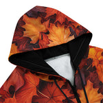 Men's Zip Up Hoodie Autumn Maple Leaves