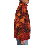 Down-Padded Puffer Jacket Autumn Maple Leaves