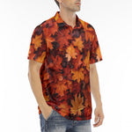 Men's Polo Shirt Autumn Maple Leaves