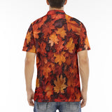 Men's Polo Shirt Autumn Maple Leaves