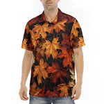 Men's Polo Shirt Autumn Maple Leaves