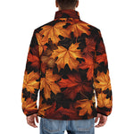 Down-Padded Puffer Jacket Autumn Maple Leaves
