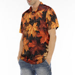 Men's Polo Shirt Autumn Maple Leaves