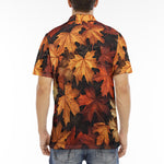 Men's Polo Shirt Autumn Maple Leaves