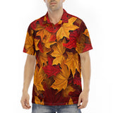 Men's Polo Shirt Autumn Maple Leaves