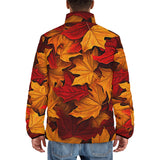 Down-Padded Puffer Jacket Autumn Maple Leaves