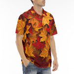 Men's Polo Shirt Autumn Maple Leaves