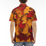 Men's Polo Shirt Autumn Maple Leaves