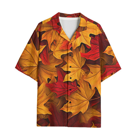 Hawaiian Shirt Autumn Maple Leaves