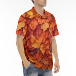 Men's Polo Shirt Autumn Leaves