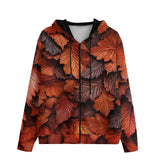 Men's Zip Up Hoodie Autumn Leaves