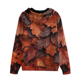 Men's Zip Up Hoodie Autumn Leaves