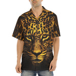 Hawaiian Shirt Golden Leopard Face