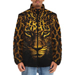 Down-Padded Puffer Jacket Golden Leopard Face
