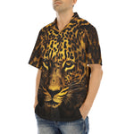 Hawaiian Shirt Golden Leopard Face