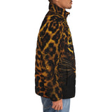 Down-Padded Puffer Jacket Golden Leopard Face