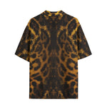 Hawaiian Shirt Golden Leopard Face