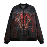 Bomber Jacket Red Jaguar Paint Splatters