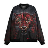 Bomber Jacket Red Jaguar Paint Splatters