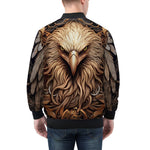 Bomber Jacket Steampunk Stylized Eagle with Wings
