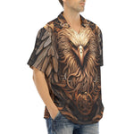 Hawaiian Shirt Steampunk Stylized Eagle with Wings