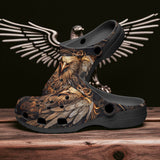 Classic Clogs Steampunk Stylized Eagle with Wings