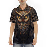 Men's Polo Shirt Fantasy Bronze Owl