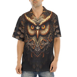 Hawaiian Shirt Fantasy Bronze Owl