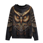 Men's Zip Up Hoodie Fantasy Bronze Owl