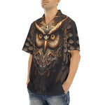 Hawaiian Shirt Fantasy Bronze Owl