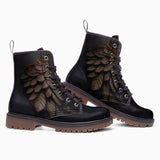 Leather Boots Fantasy Bronze Owl