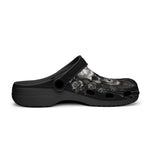 Classic Clogs Gothic Silver Skull with Roses