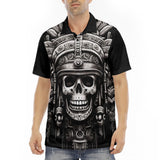 Men's Polo Shirt Aztec Skull