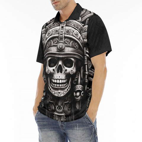 Men's Polo Shirt Aztec Skull