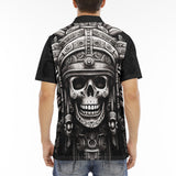 Men's Polo Shirt Aztec Skull