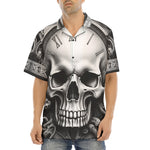 Hawaiian Shirt Skull with Gears and Clock