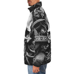 Down-Padded Puffer Jacket Skull with Gears and Clock