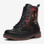 Leather Boots Dark Fantasy Red Tiger