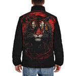 Down-Padded Puffer Jacket Dark Fantasy Red Tiger