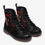 Leather Boots Dark Fantasy Red Tiger