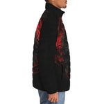 Down-Padded Puffer Jacket Dark Fantasy Red Tiger