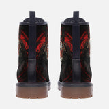 Leather Boots Dark Fantasy Red Tiger