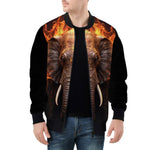 Bomber Jacket Elefant in Flame