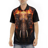 Men's Polo Shirt Elefant in Flame