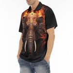 Men's Polo Shirt Elefant in Flame