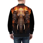 Bomber Jacket Elefant in Flame