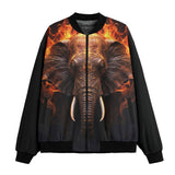 Bomber Jacket Elefant in Flame