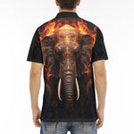 Men's Polo Shirt Elefant in Flame